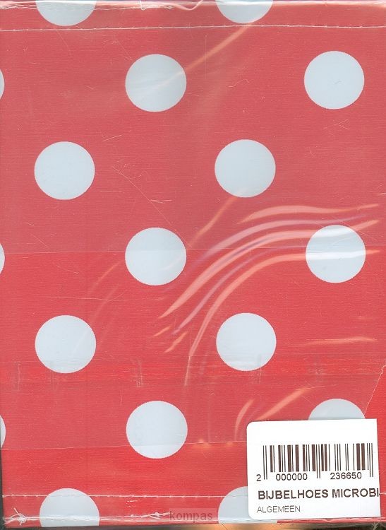 Bijbelhoes microbijbel polka red