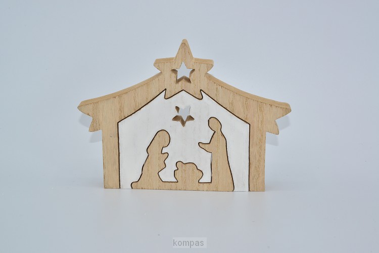 Wood nativity puzzle style 201x14cm