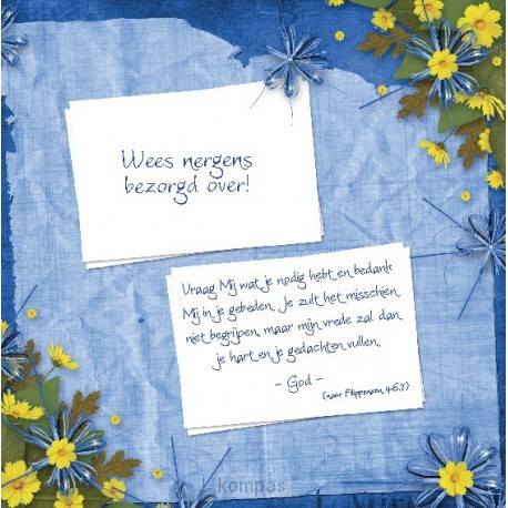 Choice kaartje wees nergens bezorgd over