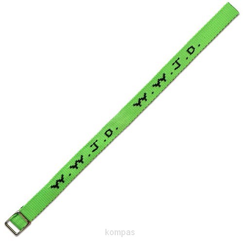 W w j d armbandje geweven neon groen