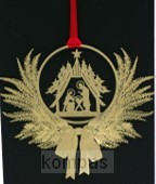 Boomhanger metaal Kribbe goudkleur 9x7,8