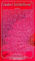 Minikaart vaders liefdesbrief