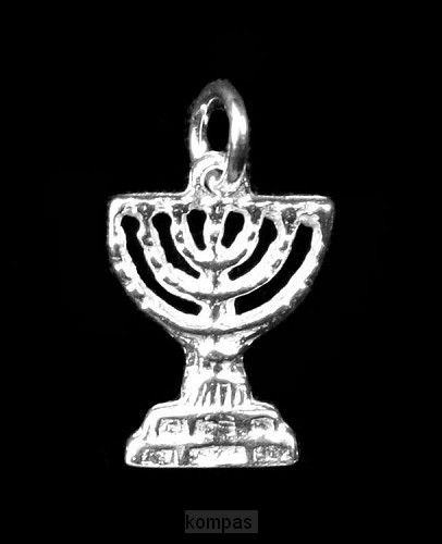 Hanger zilver menorah klein