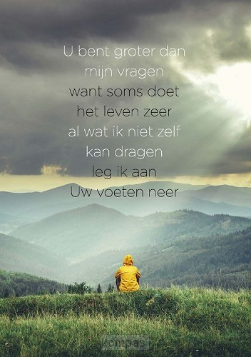 Poster U bent groter dan mijn vragen