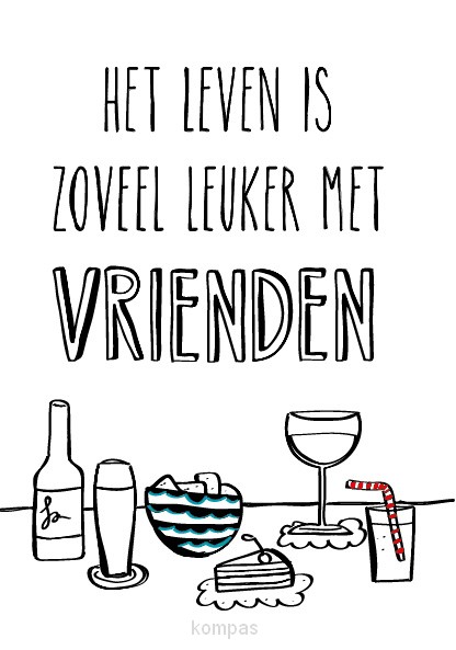 Wenskaart het leven is zoveel leuker met