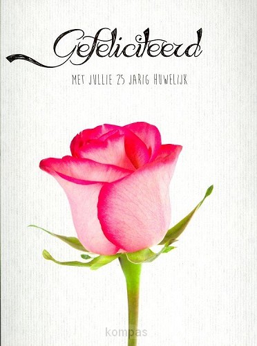 Kaart gef met jullie 25 jarig huwelijk