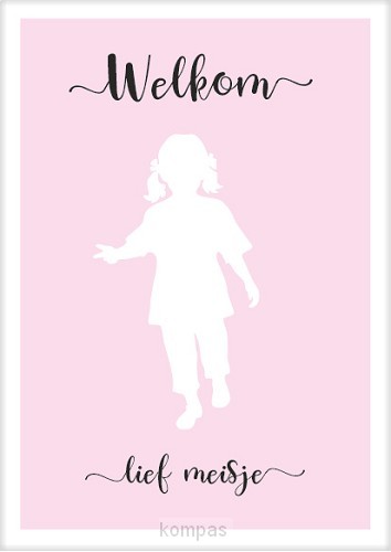Kaart welkom lief meisje