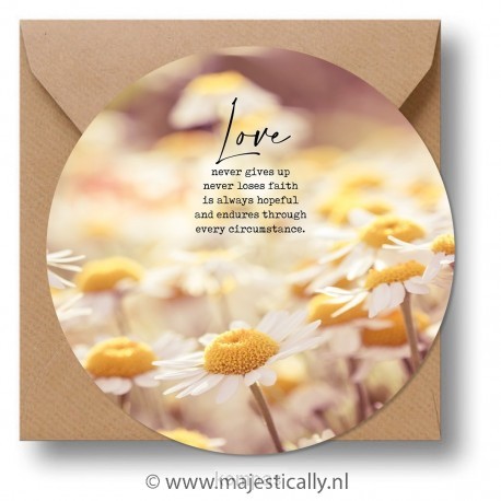 Cirkelcadeau love never gives up