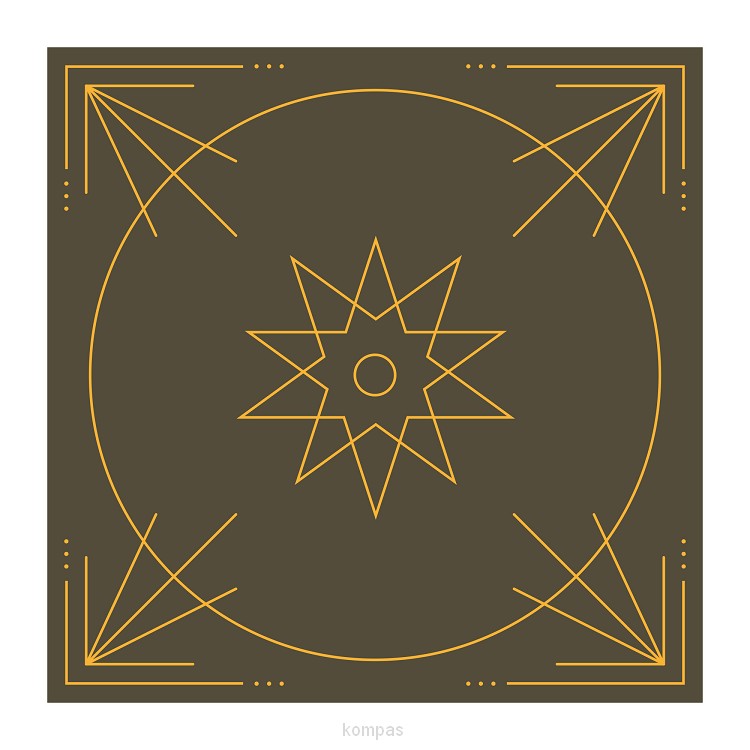 Kerstkaart ''Abstracte ster''