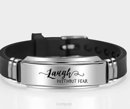 Siliconen armband laugh