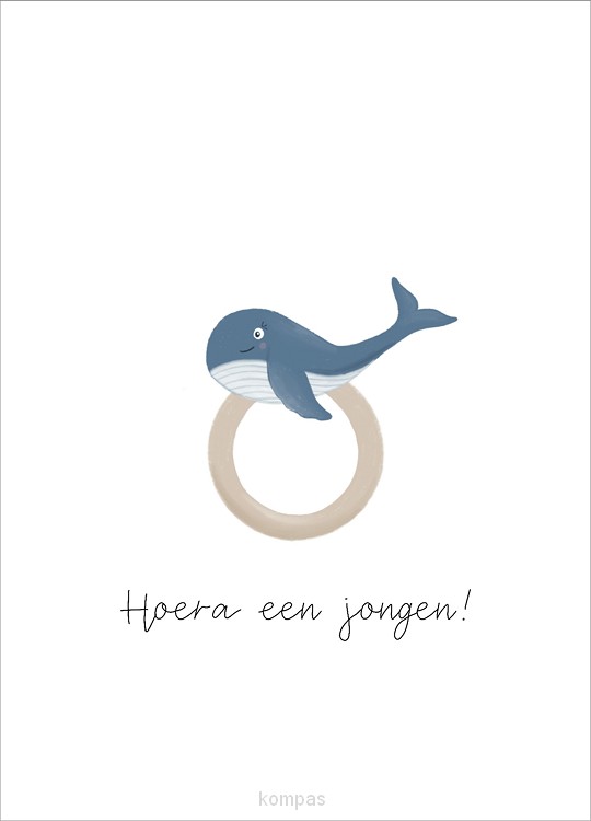 Kaart Hoera een jongen