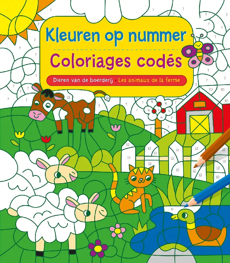 Kleuren op nummer / Les animaux de la fe