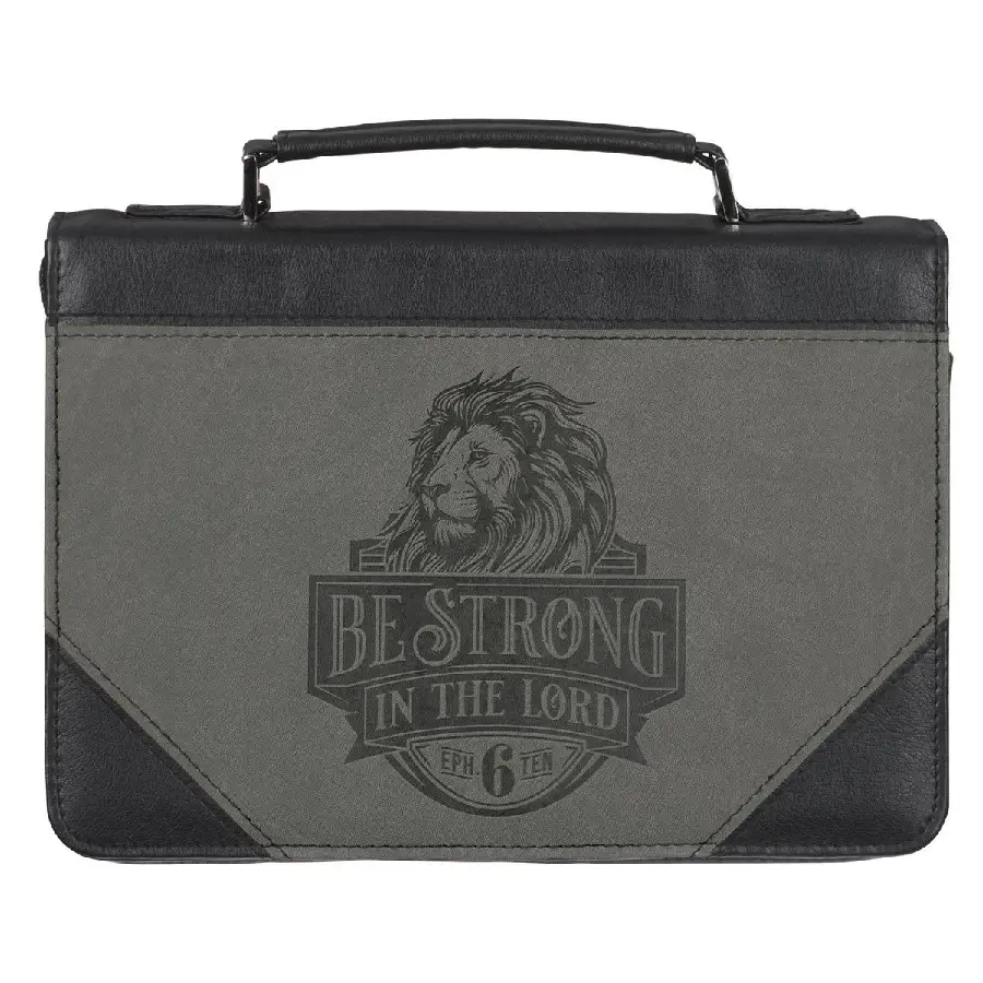 Be Stong Eph 6:10 Classic Gray/Black
