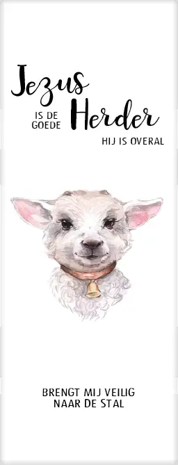 Boekenlegger lammetje Jezus is de goede