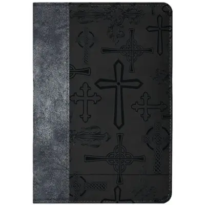 Zippered Journal Black Crosses