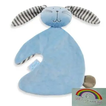 Konijn tutdoek blauw God zorgt