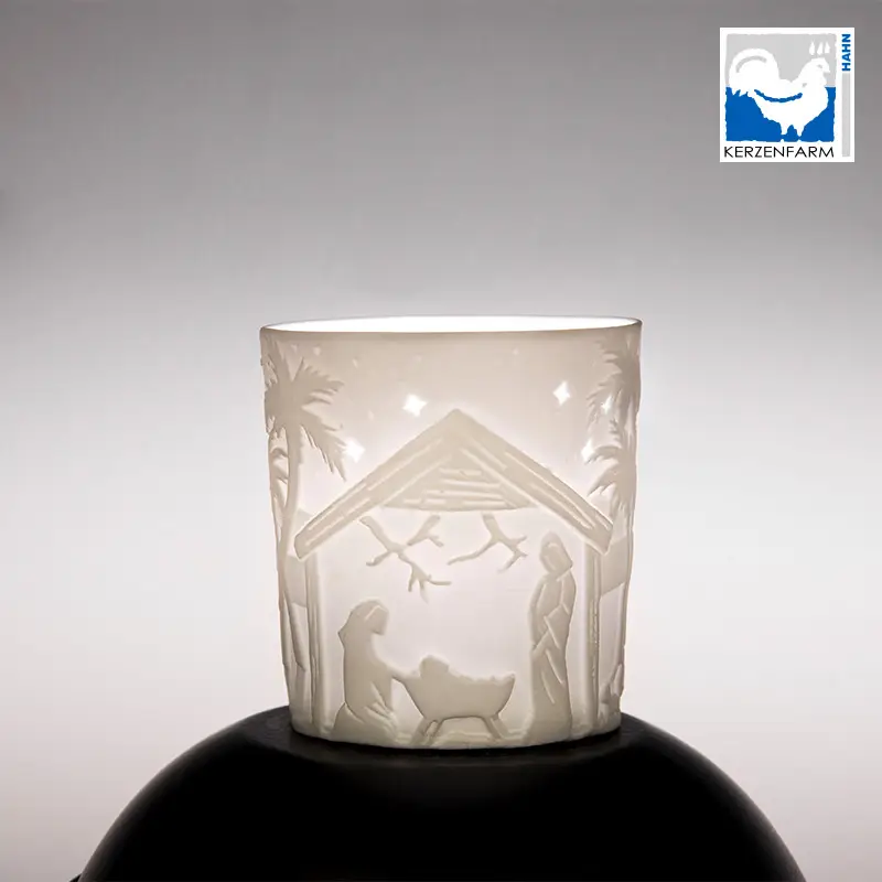 Porcelain candleholder Nativity 6cm h