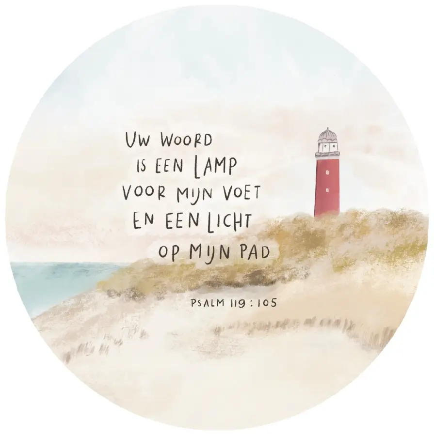 Muurcirkel Uw Woord is een lamp