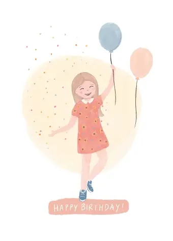 Kaartje A7 Happy Birthday