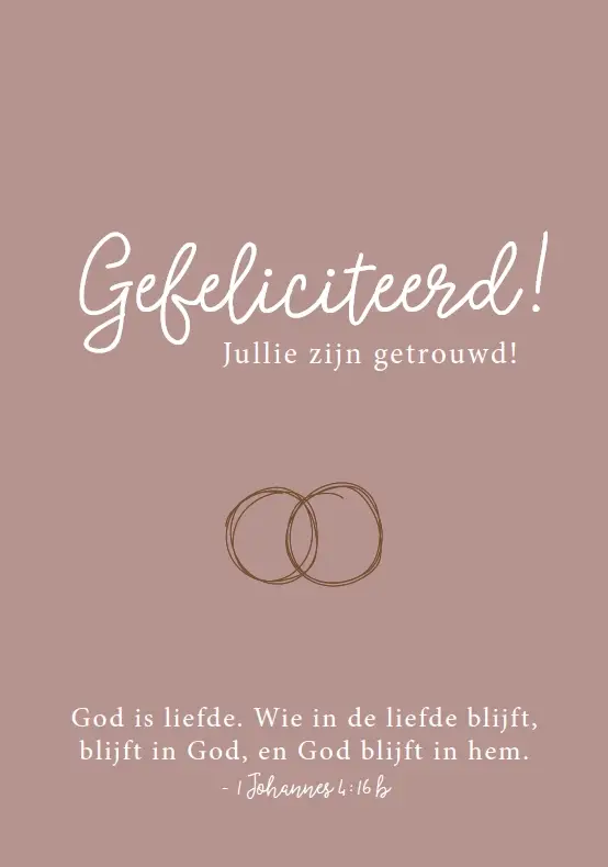Jullie zijn getrouwd gefeliciteerd!
