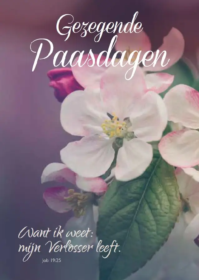 Wenskaart Gezegende Paasdagen