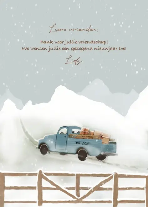 Gezegend nieuwjaar/vrienden