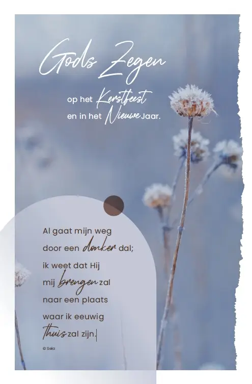 Wenskaart Gods Zegen + Selatekst