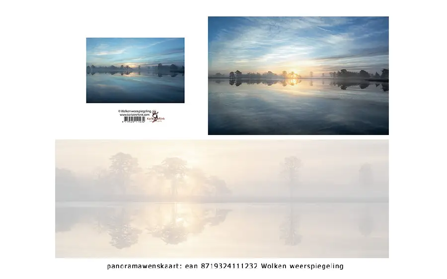 Panoramawenskaart zt wolken weerspiegeli