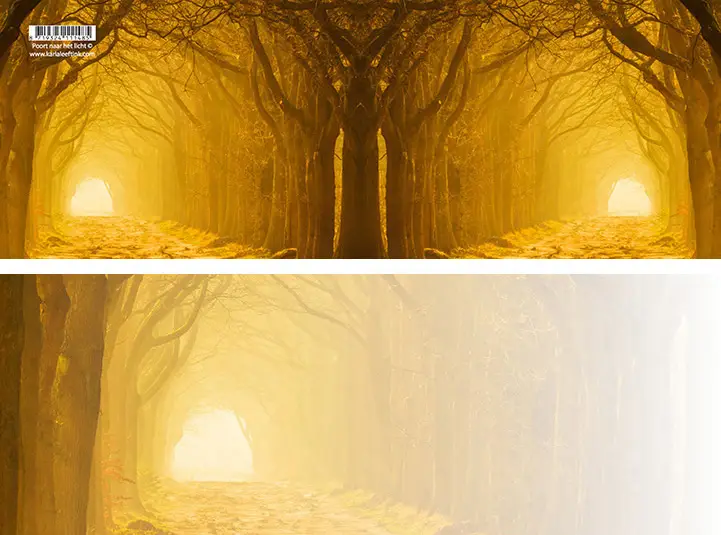 Panoramawenskaart poort naar het licht