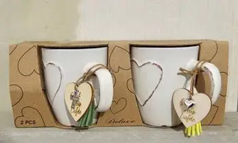 Mug set Heart (2) Faith Hope Love Eco