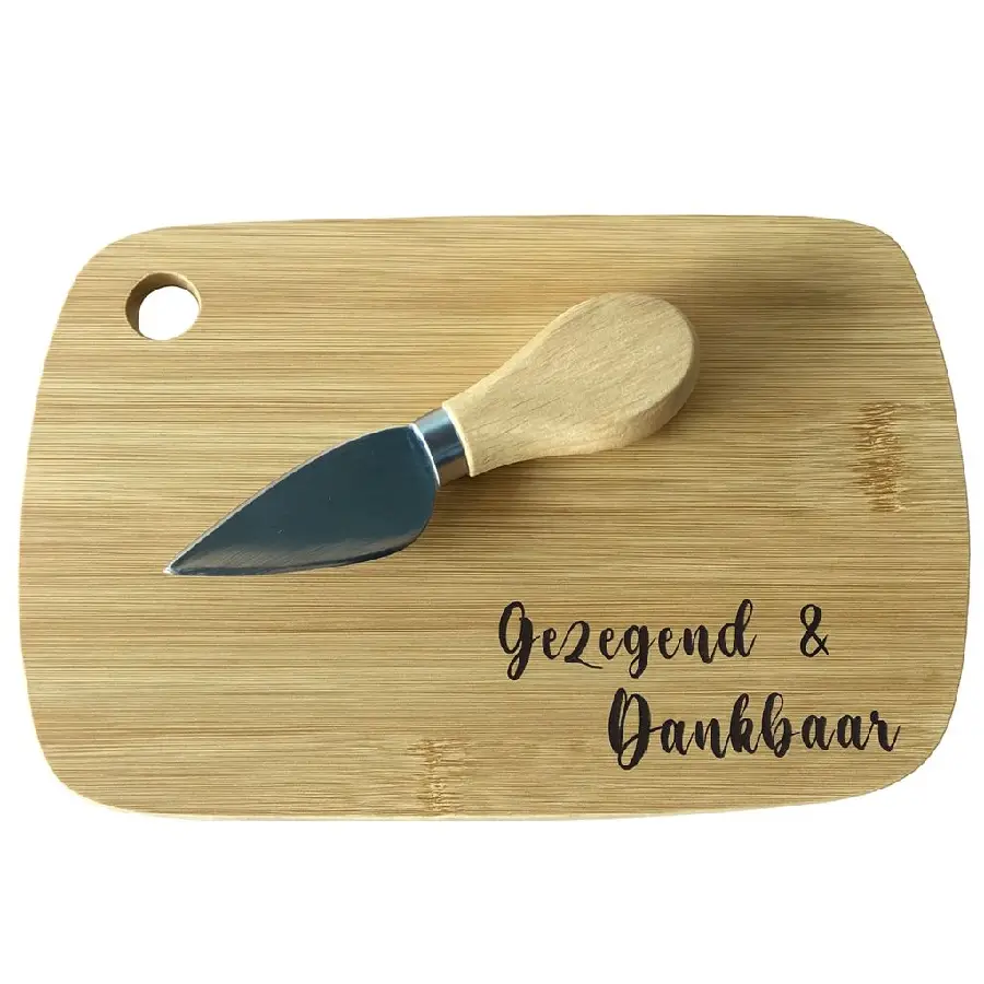 Cheeseboard with knife