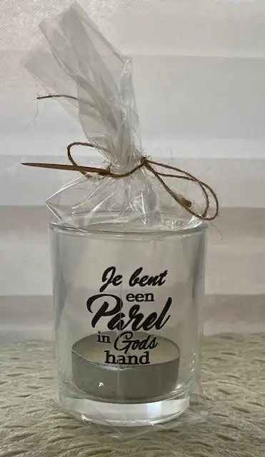 Theelichtje met geurkaars  Je bent een p