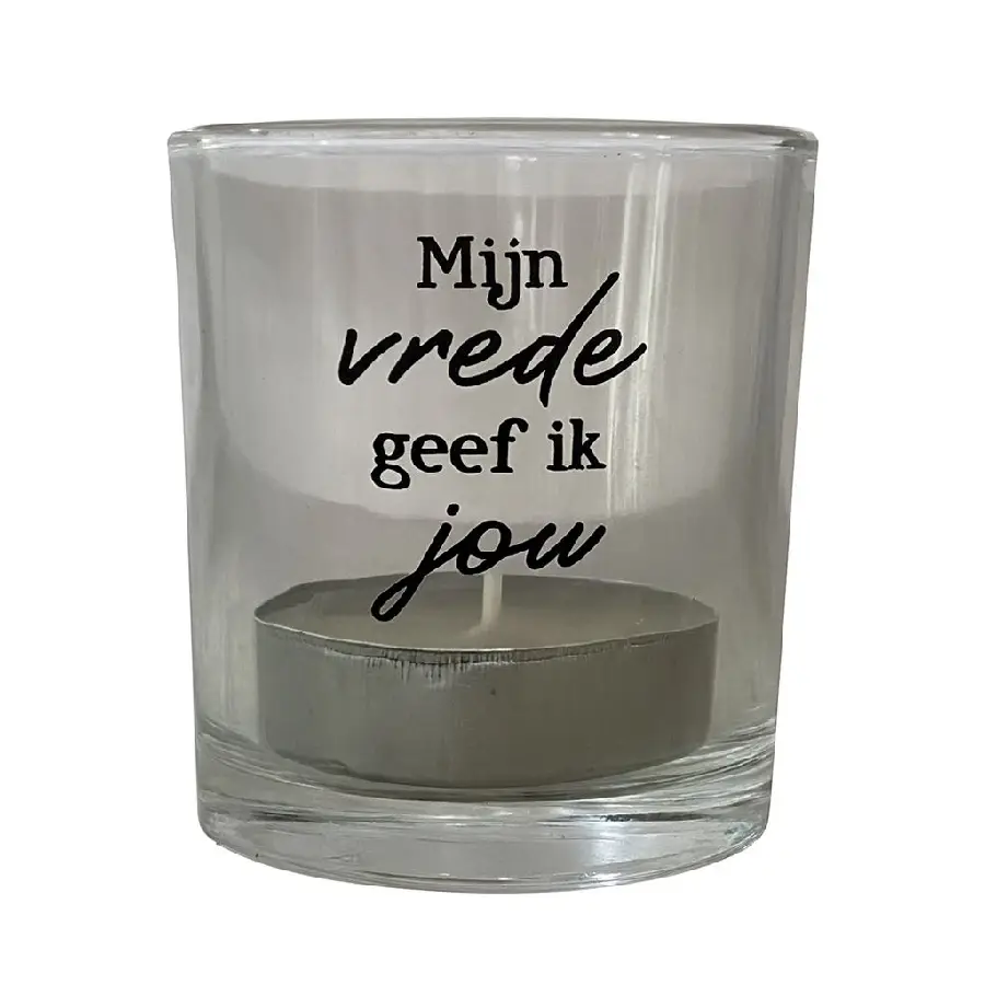 Theelichtje met geurkaars mijn vrede gee