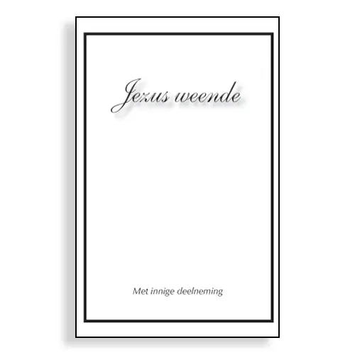 Wenskaartenboekje blanco Jezus weende