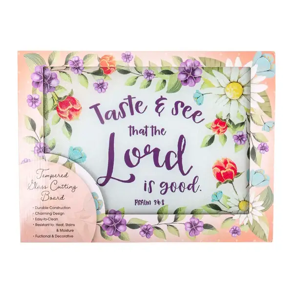 Glass cutting board Taste and see