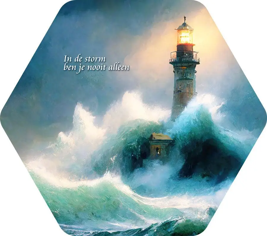 In de storm ben je nooit