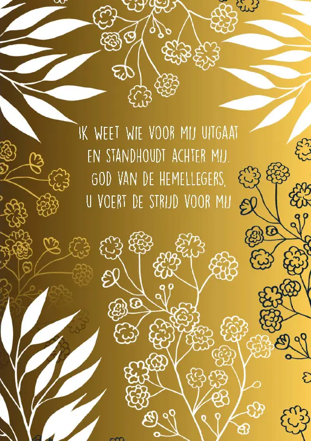 Wenskaart Ik weet wie voor mij uitgaat