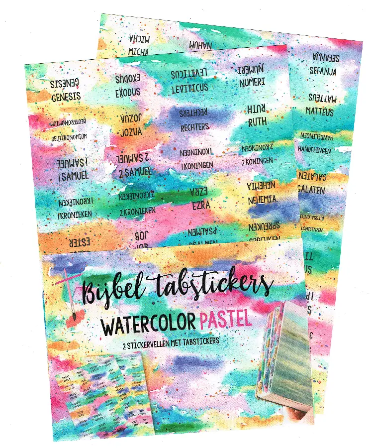 Bijbel tabstickers Pastel