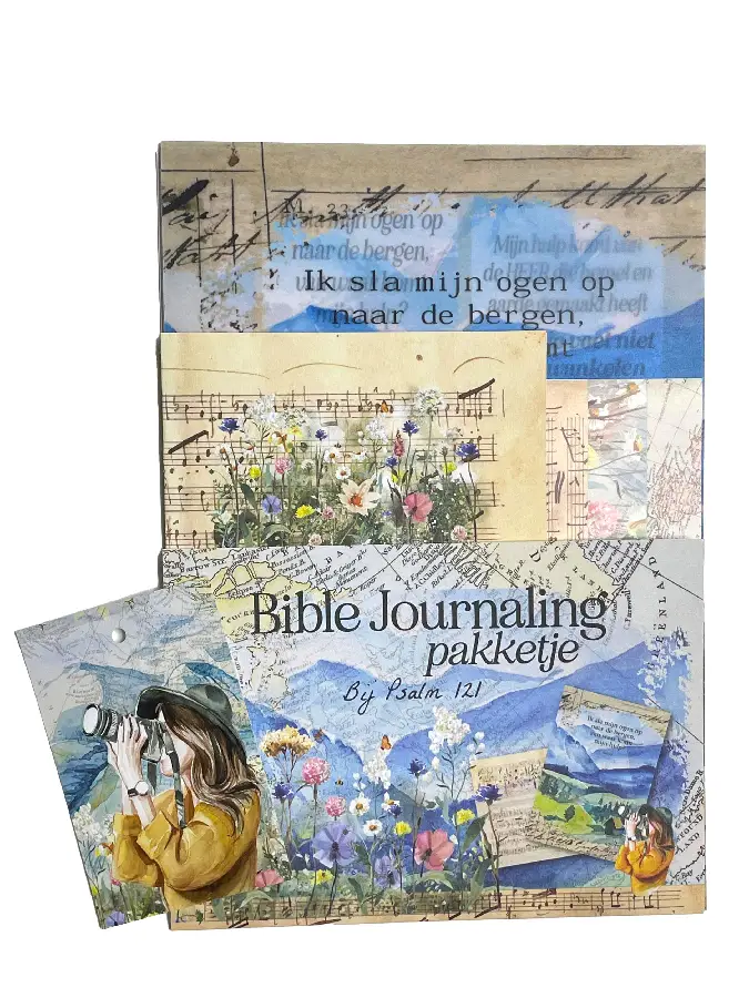 Bijbel journaling psalm 121 met knipvel